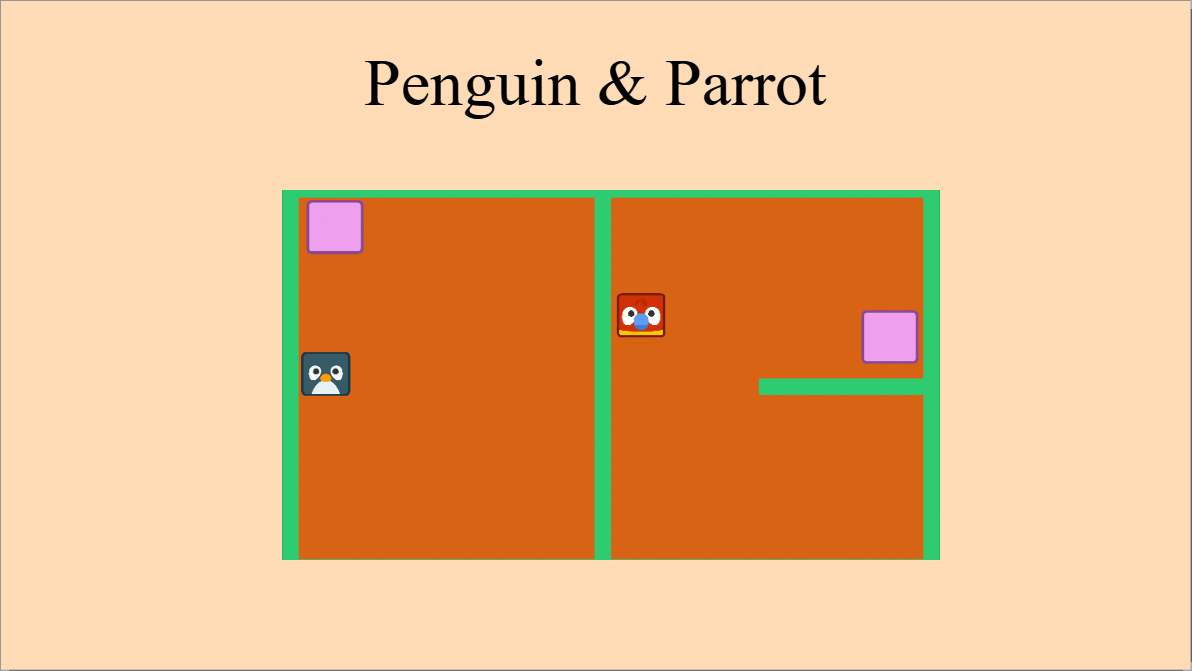 penguin & parrot title screen